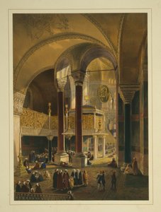 De keizerlijke galerij in de Ayasofya moskee, vroeger de kerk van Hagia Sophia door Gaspard Fossati