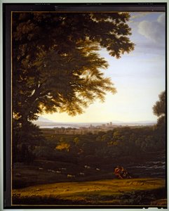 Italiaans Pastoraal Landschap (detail), ongedateerd door Gaspard Poussin Dughet