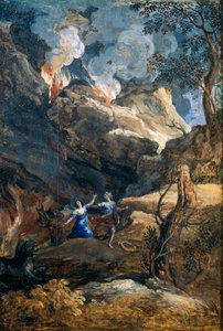 Orpheus en Eurydice door Gaspard Poussin Dughet