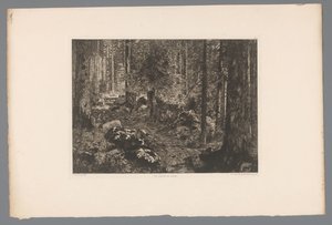 Boslandschap door Gaston Coindre