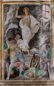 Detail van de opstanding van Christus, uit Het leven en de passie van Christus door Gaudenzio Ferrari
