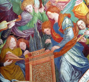 Het Concert van Engelen, 1534-36 (detail) door Gaudenzio Ferrari