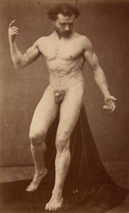 Naaktstudie,jaren 1870 (foto)
