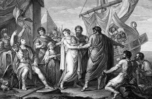 De Woede van Achilles om het Verlies van Briseis, gegraveerd door Domenico Cunego, 1764
