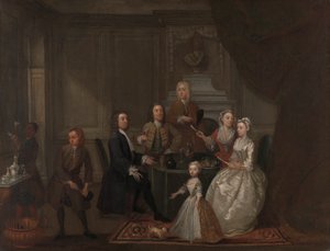 Groepsportret, waarschijnlijk van de Familie Raikes