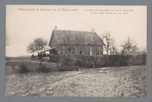 Watervloed in Zeeland op 12 maart 1906 door Gebroeders van Straaten