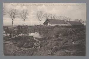 Watervloed in Zeeland op 12 maart 1906 door Gebroeders van Straaten