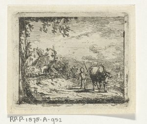 Landschap met putto en koe