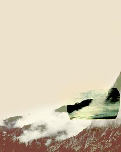 Abstracte voorstelling van de Misty Mountains door Gemma Bardot