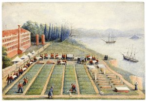 Het kerkhof bij het Algemeen Ziekenhuis, Scutari, april 1855 door General E.W. Wray