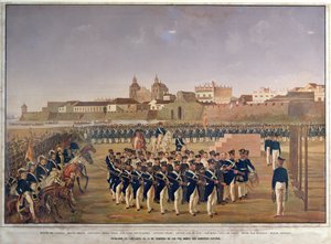 De Executie van Pantaleon German de Ribon en zijn 8 metgezellen in Cartagena op 24 februari 1816 door Generoso Jaspe