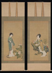 Yanji met Orchideeën en Yang Guifei met Pioenen door Genki