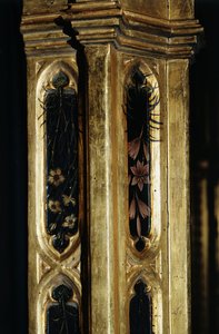 Aanbidding van de wijzen (detail van lijst) door Gentile da Fabriano
