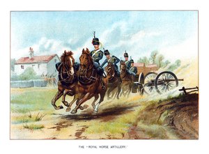De Koninklijke Rijdende Artillerie, ca. 1890 door Geoffrey Douglas Giles