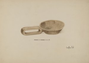 Oliehouten Pollepel door Geoffrey Holt