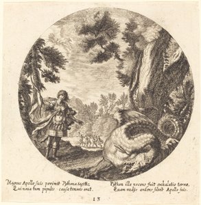 Apollo doodt de Python door Georg Andreas Wolfgang the Elder