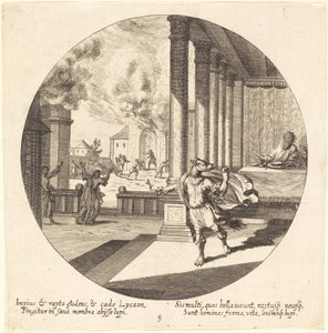 Jupiter verandert Lycaon in een wolf door Georg Andreas Wolfgang the Elder