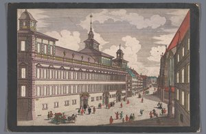 Gezicht op het Stadhuis te Neurenberg