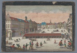 Gezicht op het Zoutplein te Wroclaw gezien vanaf de zuidzijde