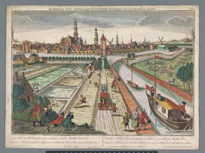 Gezicht op de Amsterdamse Vaart te Haarlem door Georg Balthasar Probst