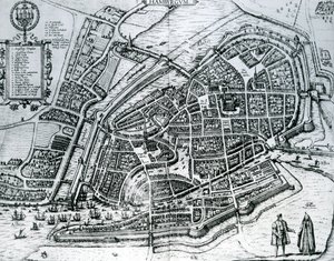 Kaart van Hamburg, uit 