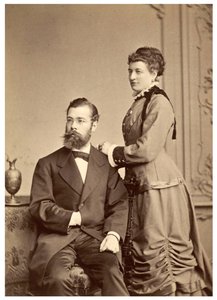 Portret van Hermann von Ihering met zijn eerste vrouw, Anna Maria Clara Belzer Wolf door Georg Brokesch