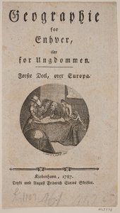 Titelblad met Vignet voor "Geographie voor Iedereen" door Georg Christian Schule