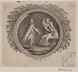 Titelvignet voor S. Richardson: "Miss Clarissa Harlowes Historie", deel vijf
