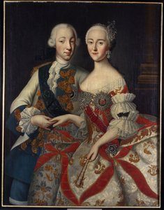 Portret van groothertog Piotr Fiodorovitsj (Peter II van Rusland)