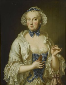 Frans: Marie-Anne-Sophie de Saxe, princesse électrice de Bavière (1728-1797) Portret van Maria Anna Sophia van Saksen, keurvorstin van Beieren (1728-1797) door Georg Desmarees