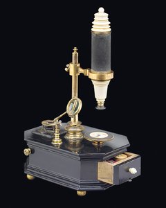 Samengestelde doos-type microscoop, ca. 1775 door Georg Friedrich Brander