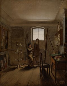 De schilder Gerhard von Kügelgen in zijn atelier door Georg Friedrich Kersting