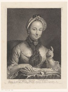 Portret van Dorothée Louise Viedebandt, vrouw van de kunstenaar Georg Friedrich Schmidt