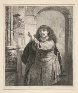 Samson bedreigt zijn schoonvader door Georg Friedrich Schmidt