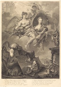 Louise Albertine de Brandt, Barones von Grapendorf door Georg Friedrich Schmidt, after Pierre Le Sueur