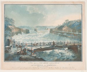 Uitzicht op de eerste waterval van Tisteddal in Noorwegen door Georg Haas
