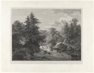 Riviergezicht in het noorden van Tirol door Georg Heinrich Busse