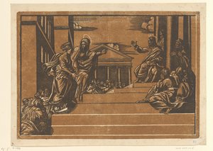 Marta leidt Maria Magdalena naar de tempel