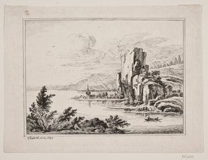 Berglandschap bij een meer