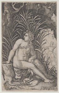 Cephalus en Procris, uit De Griekse Heldinnen door Georg Pencz