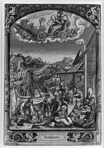 De zeven planeten: Saturnus door Georg Pencz