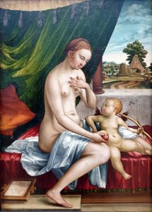 Duits: Venus und Amor Venus en Cupido door Georg Pencz