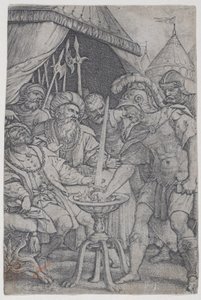 Mucius Scaevola en Porsenna, uit Romeinse Helden door Georg Pencz