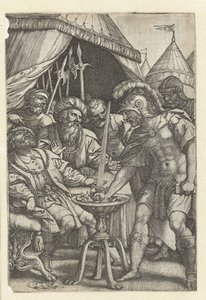 Mucius Scaevola steekt rechterhand in het vuur