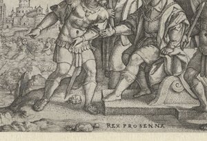 Porsenna hoort dat Cloelia is ontsnapt door Georg Pencz