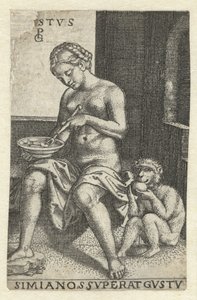 Smaak (Gustus) door Georg Pencz