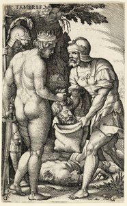 Tamiris, uit Griekse heldinnen door Georg Pencz
