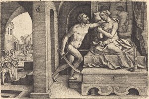 Tarquin en Lucretia door Georg Pencz