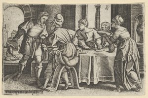 Tobias verlaat de tafel, uit Het verhaal van Tobias