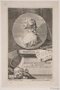 Actrice Anna Catharina von Passow door Georg Vilhelm Baurenfeind